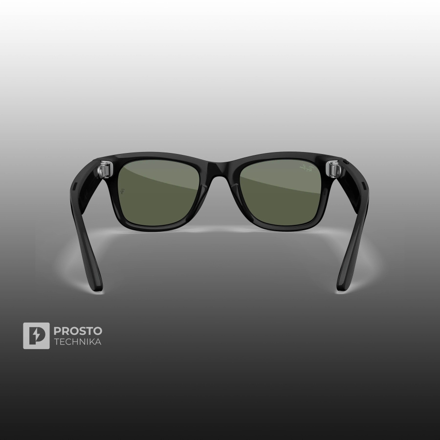 Ray-Ban Wayfarer (Gen 1) Глянцевый Чёрный с Зелёными Линзами (Shiny Black/ G15 Green)
